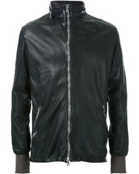 Veste en cuir vert foncé Giorgio Brato