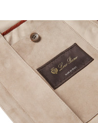 Veste en daim marron clair Loro Piana