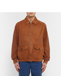 Veste en daim marron clair Dunhill