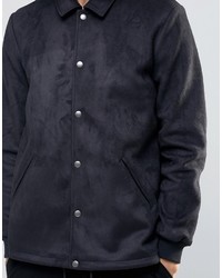 Veste en daim noire Asos