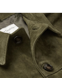 Veste en daim olive