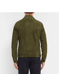 Veste en daim olive