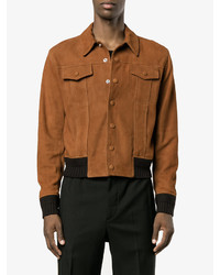 Veste en daim tabac Saint Laurent