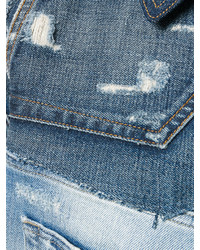 Veste en jean à patchwork bleue Dolce & Gabbana