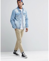 Veste en jean bleu clair Asos