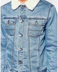 Veste en jean bleu clair Asos