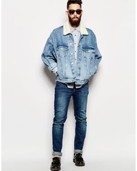 Veste en jean bleu clair Asos