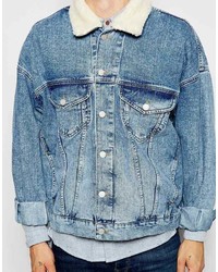 Veste en jean bleu clair Asos