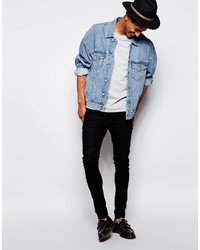 Veste en jean bleu clair Asos