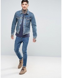 Veste en jean bleu clair Nudie Jeans