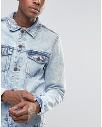 Veste en jean bleu clair Pull&Bear