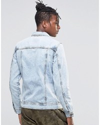 Veste en jean bleu clair Pull&Bear