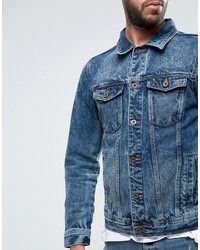 Veste en jean bleu clair Pull&Bear