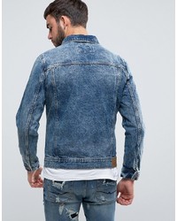 Veste en jean bleu clair Pull&Bear