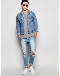 Veste en jean bleu clair Cheap Monday