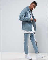 Veste en jean bleu clair Asos