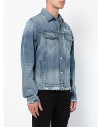 Veste en jean bleu clair Amiri