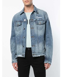 Veste en jean bleu clair Amiri