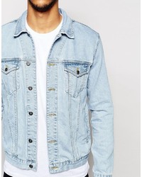 Veste en jean bleu clair