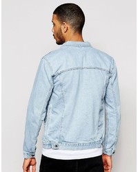 Veste en jean bleu clair