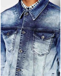 Veste en jean bleu clair