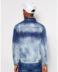 Veste en jean bleu clair