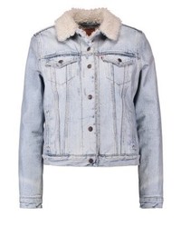 Veste en jean bleu clair