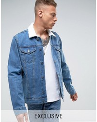 Veste en jean bleu clair Reclaimed Vintage
