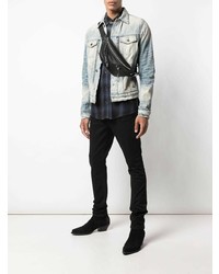 Veste en jean bleu clair Amiri