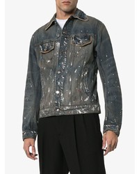 Veste en jean bleu marine Amiri