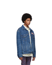 Veste en jean bleu marine Gucci