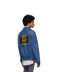 Veste en jean bleu marine Gucci