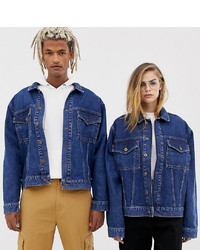 Veste en jean bleu marine Collusion