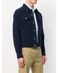 Veste en jean bleu marine AMI Alexandre Mattiussi