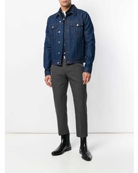 Veste en jean bleu marine AMI Alexandre Mattiussi