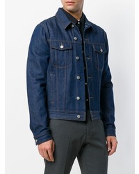 Veste en jean bleu marine AMI Alexandre Mattiussi