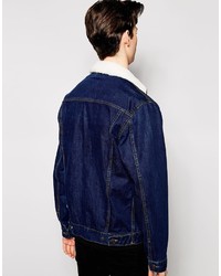 Veste en jean bleu marine Reclaimed Vintage