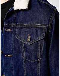 Veste en jean bleu marine Reclaimed Vintage