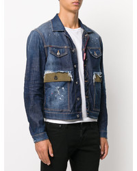 Veste en jean bleu marine DSQUARED2