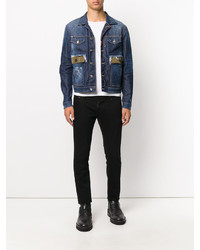 Veste en jean bleu marine DSQUARED2