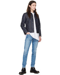 Veste en jean bleu marine A.P.C.