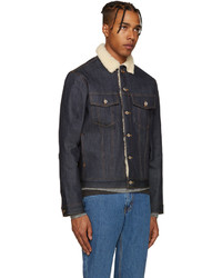 Veste en jean bleu marine Naked & Famous Denim