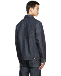 Veste en jean bleu marine Études