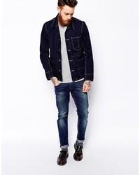 Veste en jean bleu marine Lee