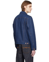 Veste en jean bleu marine Nudie Jeans