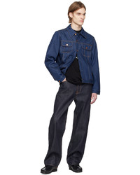 Veste en jean bleu marine Nudie Jeans