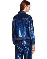 Veste en jean bleu marine Ashish