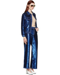 Veste en jean bleu marine Ashish