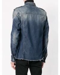 Veste en jean bleu marine Balmain