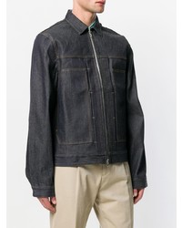 Veste en jean bleu marine Officine Generale